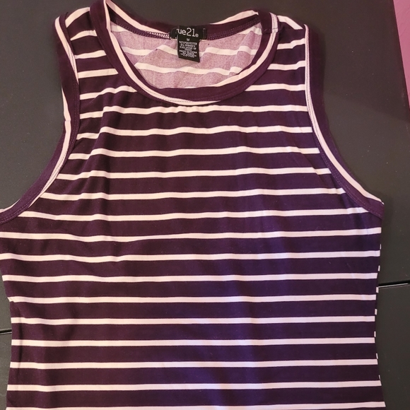 Rue 21 stripped racer back top - Picture 1 of 3